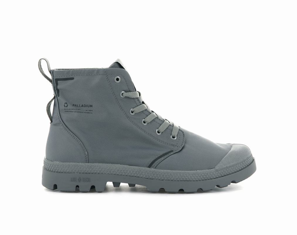 Palladium Pampa Lite+ Recycle Wp+ Men's Waterproof Boots Dark Grey (JKUI67309)